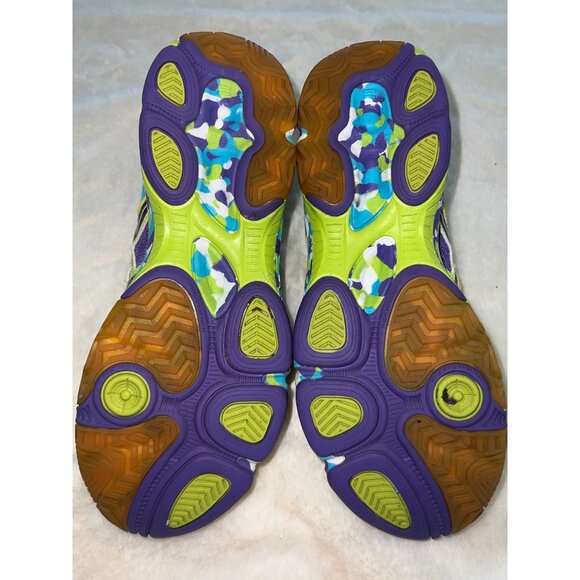 ASICS Gel Flashpoint Women’s Volleyball Shoes – Size 9 – Yellow/Purple/Blue - Picture 5 of 8
